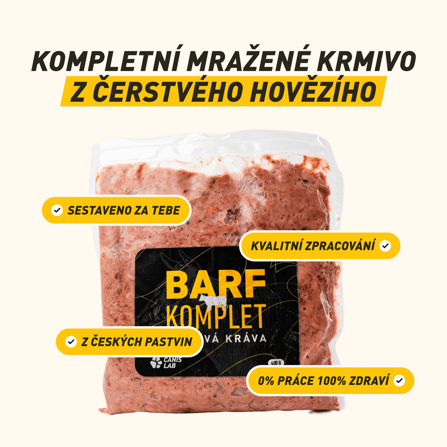 B.A.R.F. Komplet Poctivá Krava | Kompletne zostavené mrazené krmivo z čerstvého mäsa