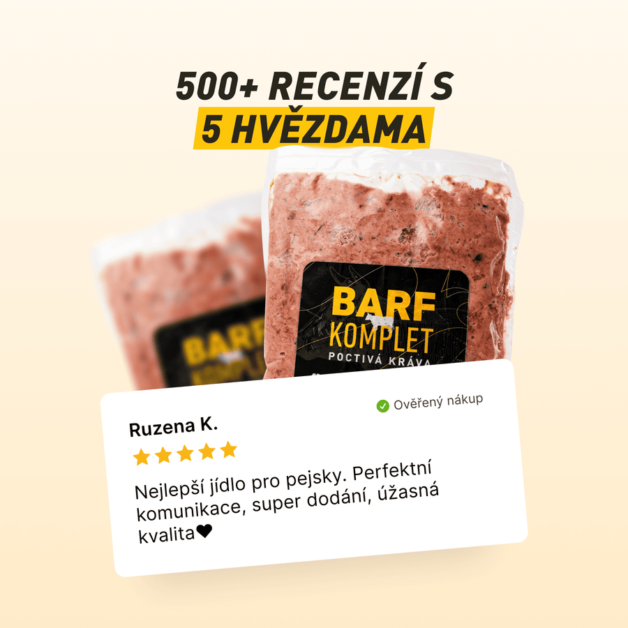 B.A.R.F. Komplet Poctivá Krava | Kompletne zostavené mrazené krmivo z čerstvého mäsa