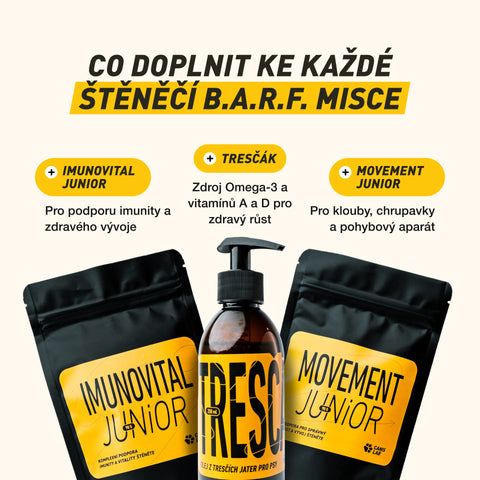 B.A.R.F. Komplet Junior Poctivá kačica | Kompletne zostavené mrazené krmivo z čerstvého mäsa