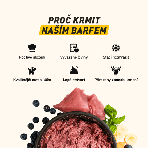 B.A.R.F. Komplet Poctivej Bažant | Kompletne zostavené mrazené krmivo z čerstvého mäsa