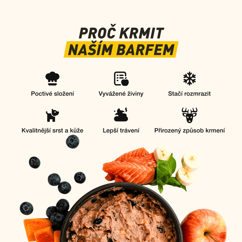 B.A.R.F. Komplet Poctivej Losos | Kompletne zostavené mrazené krmivo z čerstvého mäsa