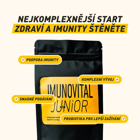 Imunovital Junior | Mix pro každodenní podporu imunity, zdravého růstu a silné obranyschopnosti štěňat